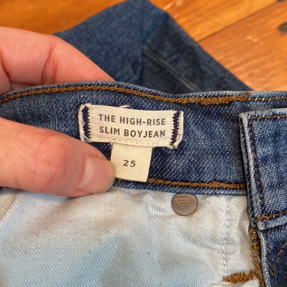 Madewell High Rise Slim Boyjean Size 25 - Picture 9 of 15